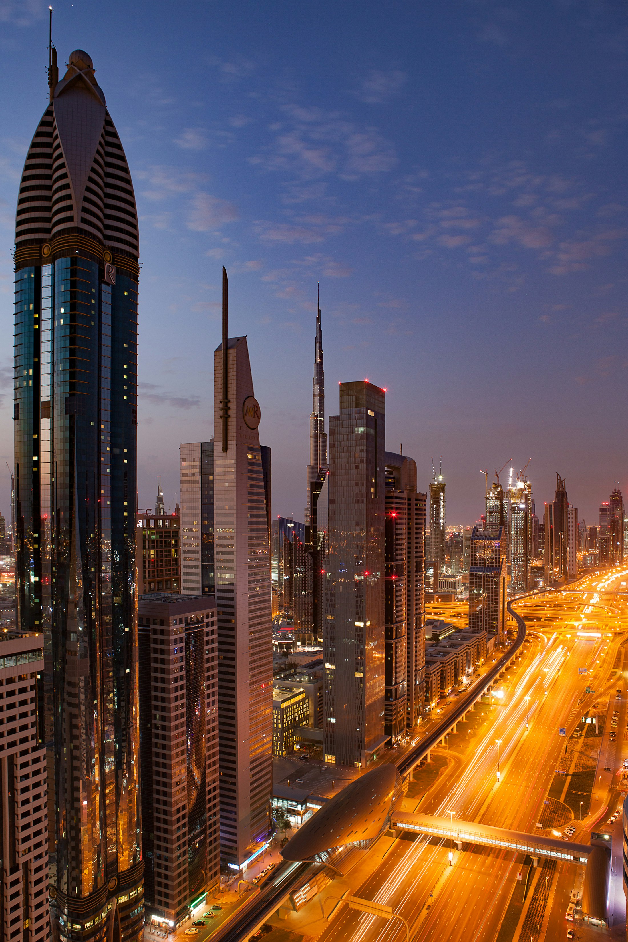 Dubai street level view